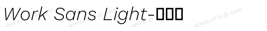 Work Sans Light字体转换